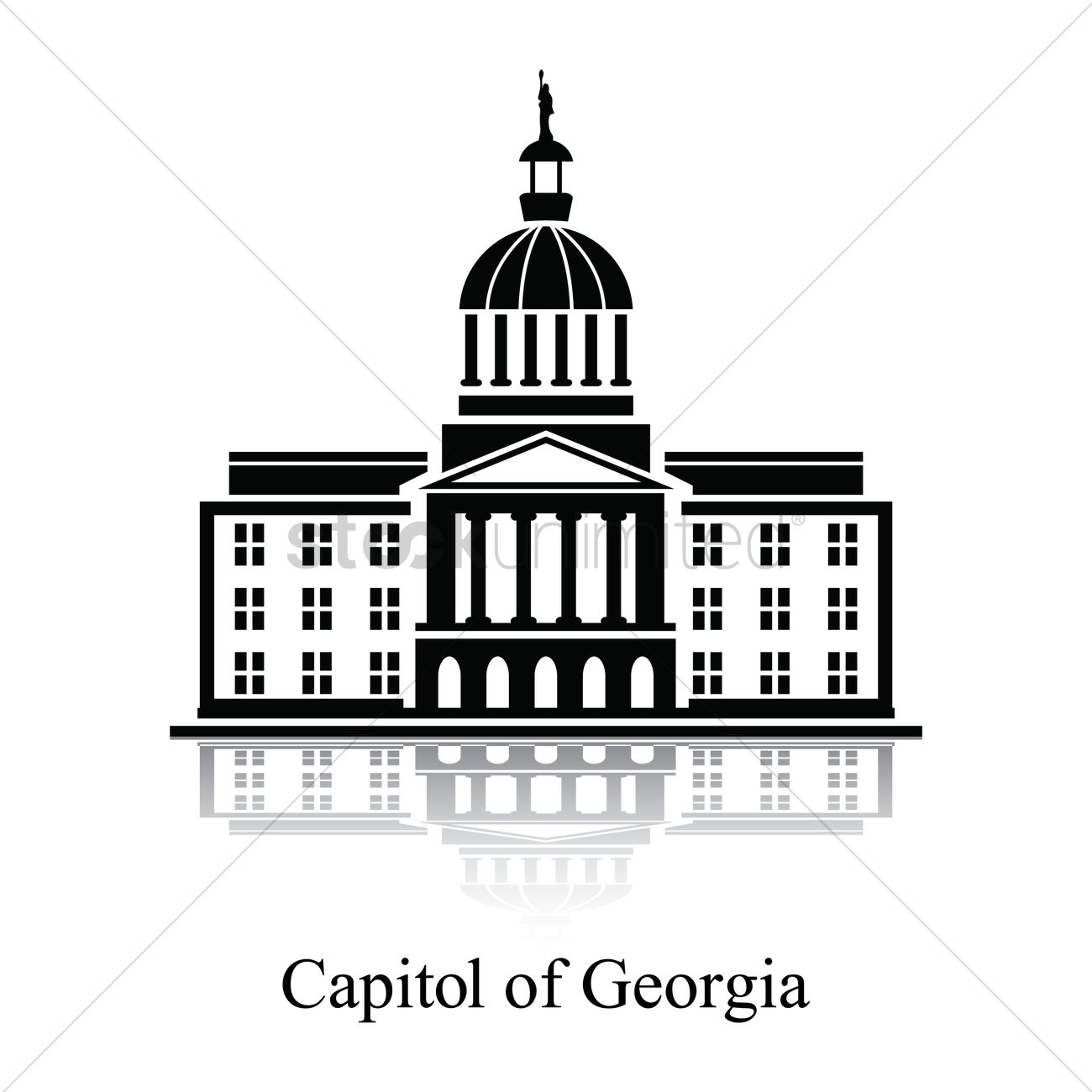 1300x1300 Capitol Of Georgia Vector Image
