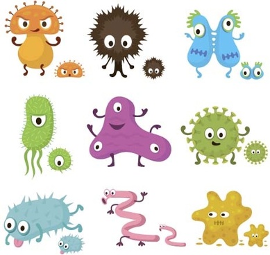 389x368 Germ And Bacteria Free Vector Download