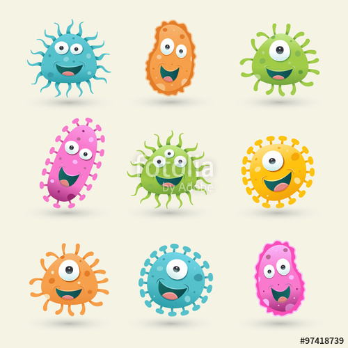 500x500 Set Of Germ Vector Illustrations
