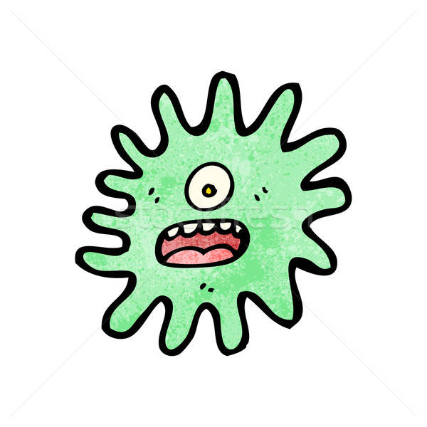 600x600 Cartoon Germ Vector Illustration Lineartestpilot