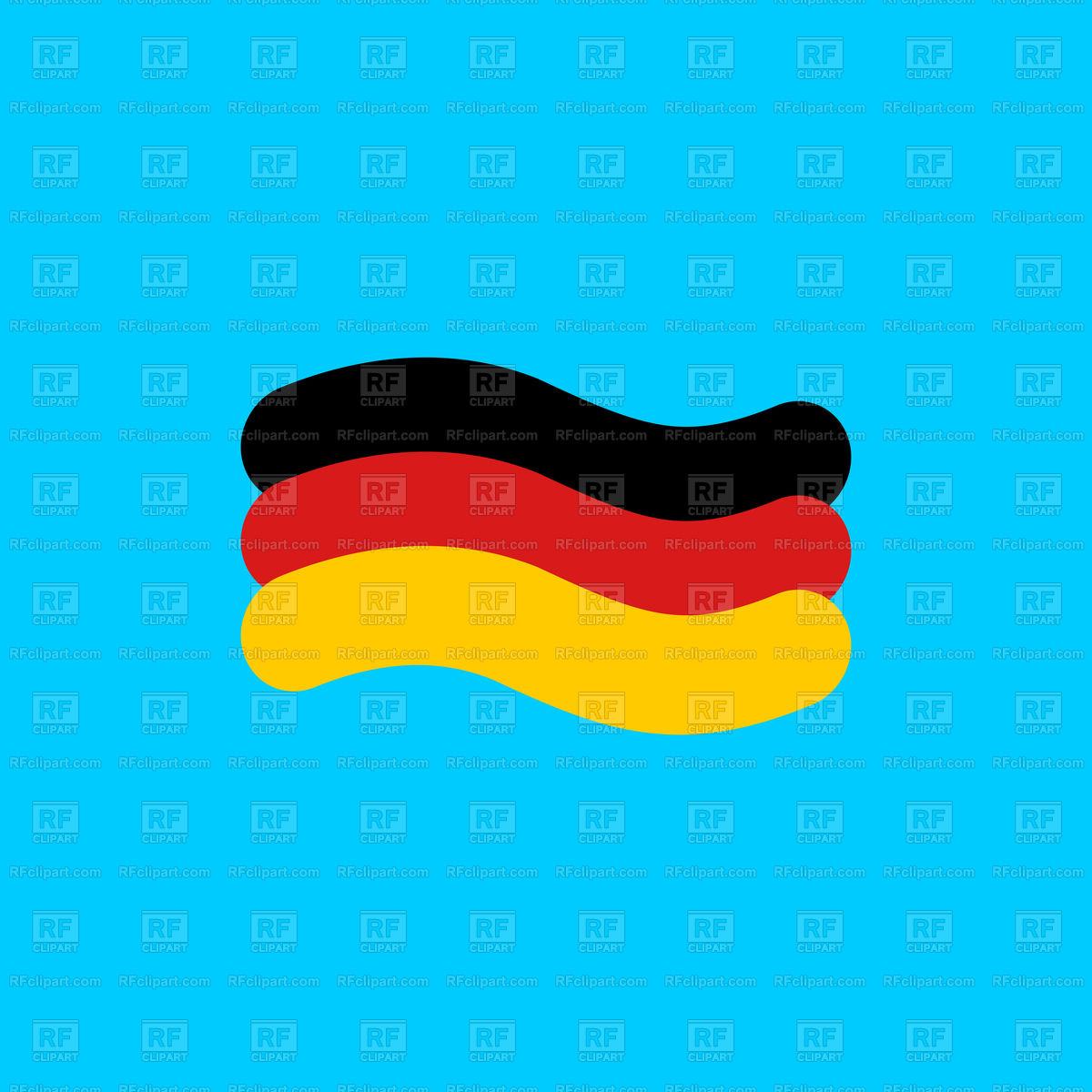 1200x1200 German Flag Linear Style Vector Image Of Flags Ribbons