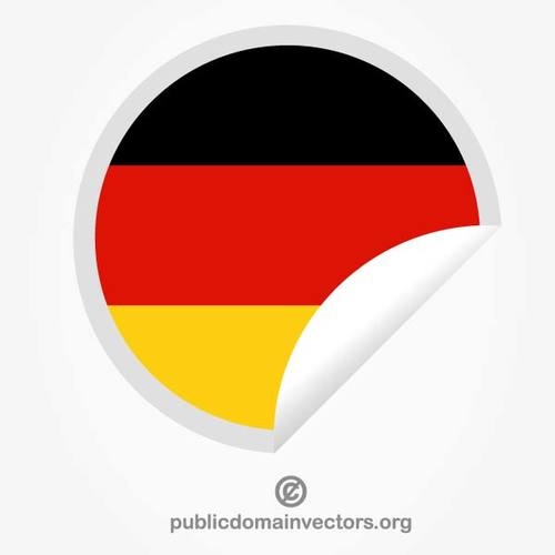 500x500 Peeling Sticker With German Flag Vector Image