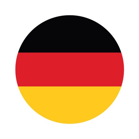 450x450 Round German Flag Vector Icon Isolated, German Flag Button
