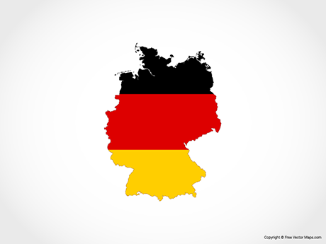 460x345 Vector Map Of Germany