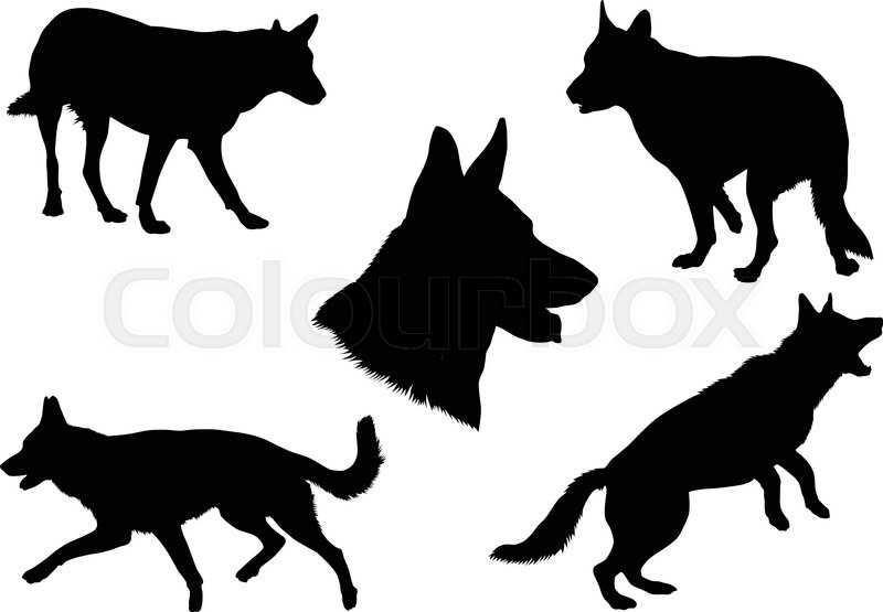 800x555 Black Silhouettes Of An German Stock Vector Colourbox