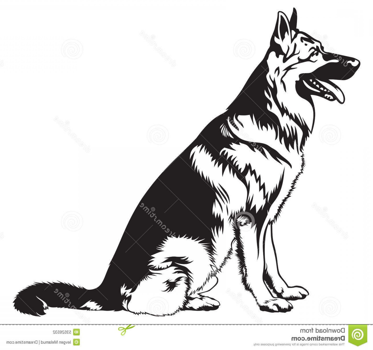 Download German Shepherd Silhouette Vector at Vectorified.com ...