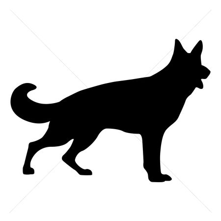 German Shepherd Silhouette Vector at Vectorified.com | Collection of ...