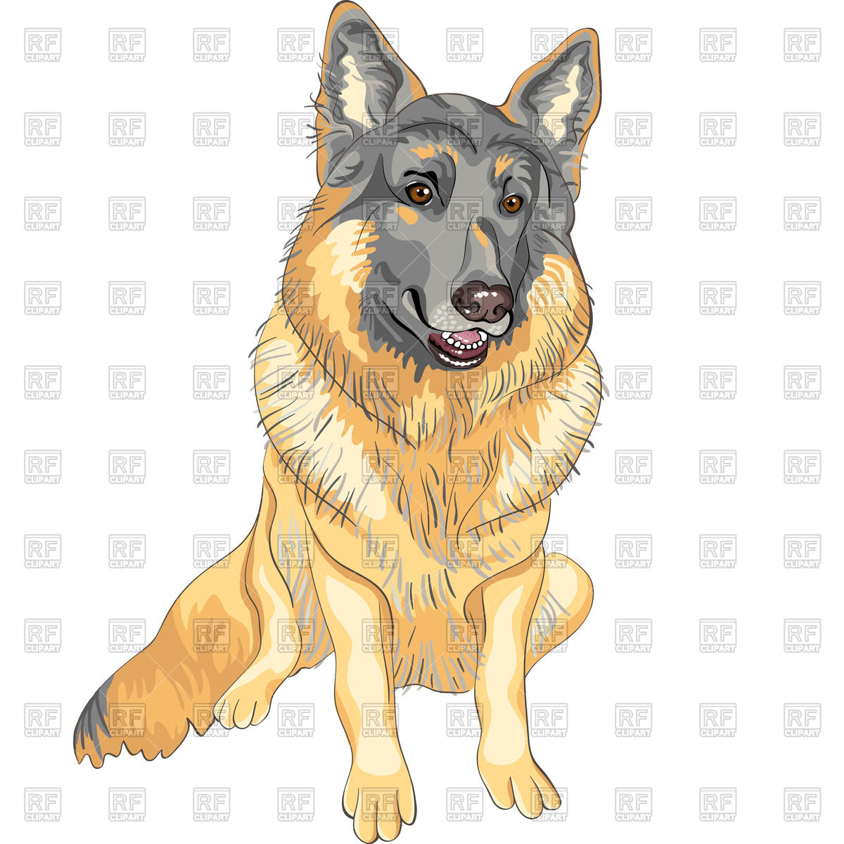 Portrait Of Sitting German Shepherd Vector Image Of Plants 1200x1200 Portrait Of Sitting German Shepherd Vector Image Of Plants