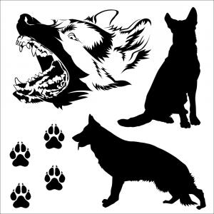 German Shepherd Dog Vector Illustration Cqrecords 300x300 German Shepherd Dog Vector Illustration Cqrecords