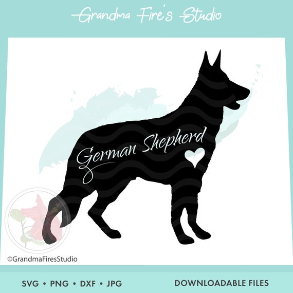 570x570 German Shepherd Dog German Shepherd Silhouette Gsd Etsy