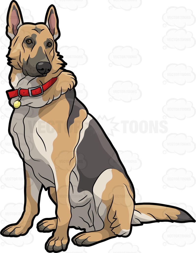 795x1024 German Shepherd Vector Clipart
