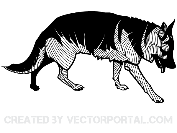 600x450 German Shepherd Vector Image Free Vectors Free Vector Images