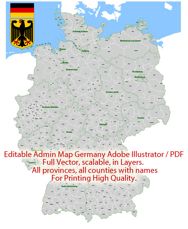 Germany Map Admin Vector Adobe Illustrator Pdf Provinces Counties 628x763 Germany Map Admin Vector Adobe Illustrator Pdf Provinces Counties