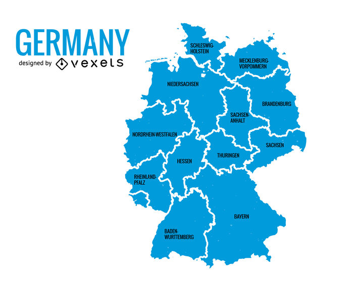 Germany States Map 709x570 Germany States Map