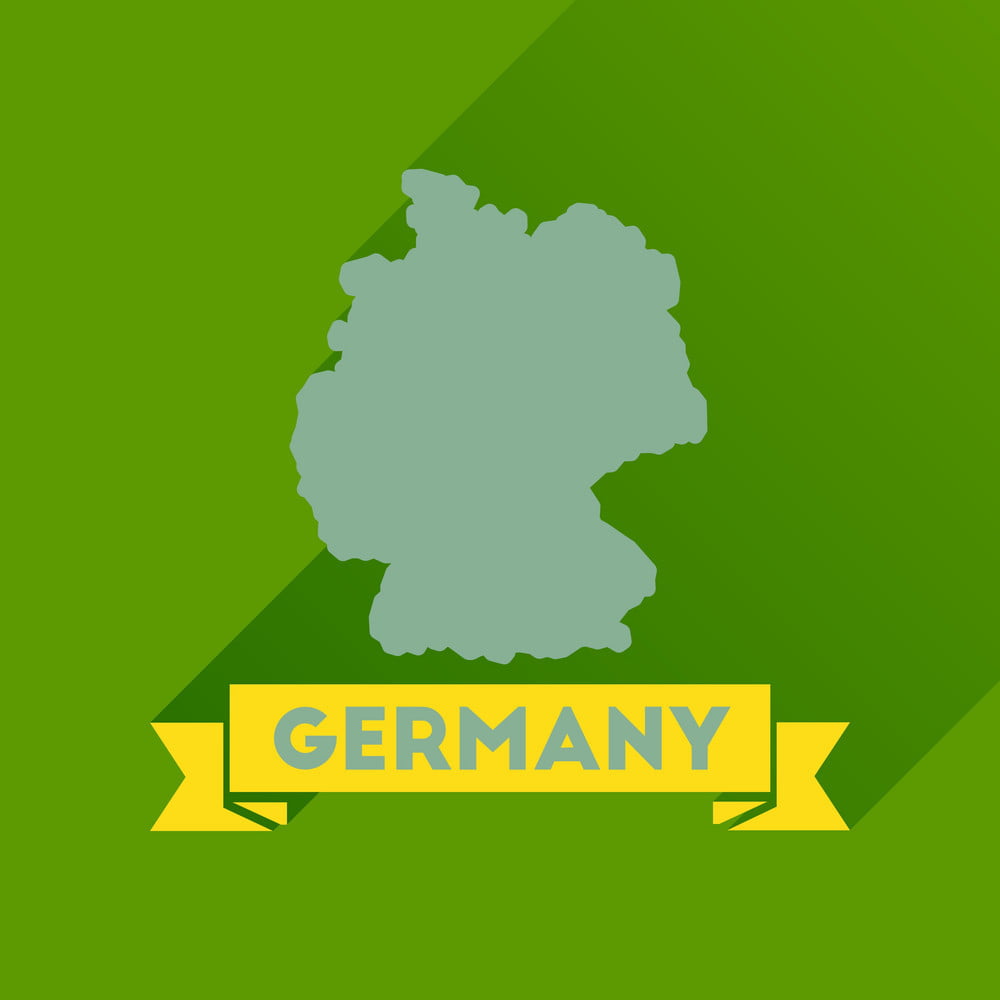 Flat Icon With Long Shadow Germany Map Vector Free 1000x1000 Flat Icon With Long Shadow Germany Map Vector Free