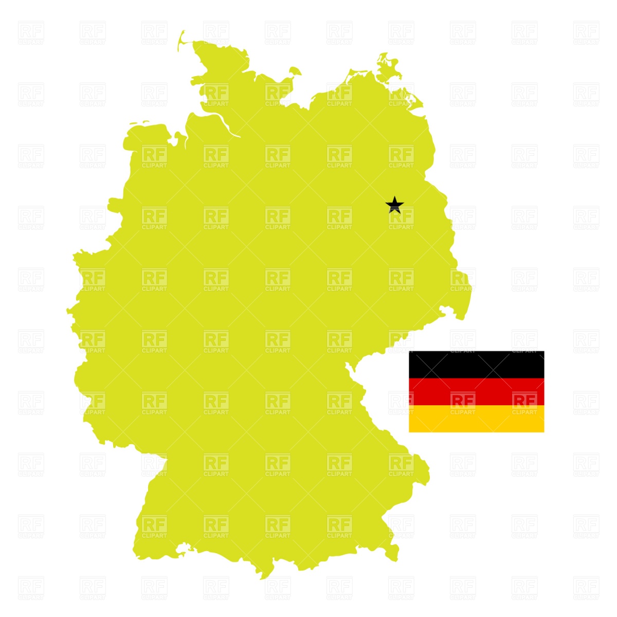 1200x1200 Germany Map And Flag Vector Image Of Signs, Symbols, Maps Prague