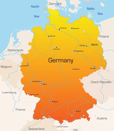398x460 Germany Vector Map