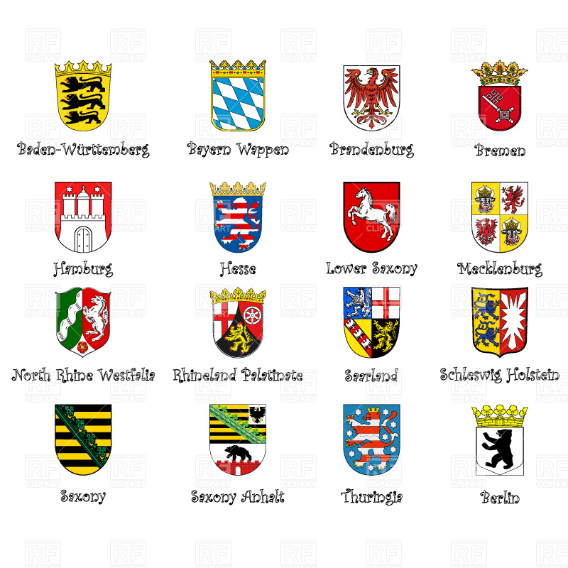800x800 Coat Of Arms Of Provinces Of Germany Vector Image Of Signs