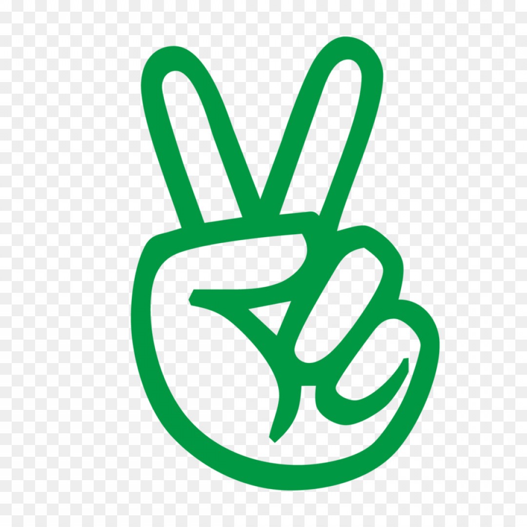 1080x1080 Png Peace Symbols Hand V Sign Green Yes Gesture Vector Soidergi