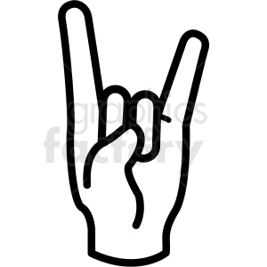 300x300 Hand Devil Horns Gesture Vector Icon Clipart Royalty Free Gif