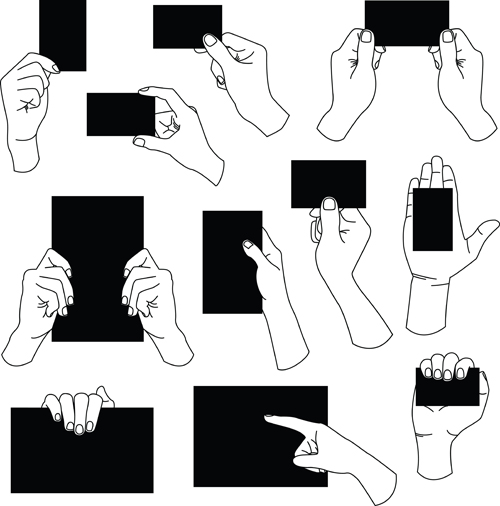 500x506 Different Hand Gesture Vector Set Free Download