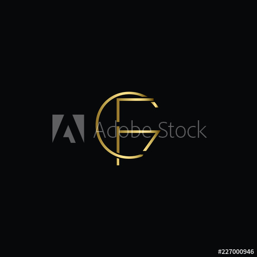 500x500 Letter Gf Logo Design, Creative Minimal Gf Logo Design Using