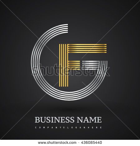 450x470 Letter Gf Or Fg Linked Logo Design Circle G Shape Elegant Silver