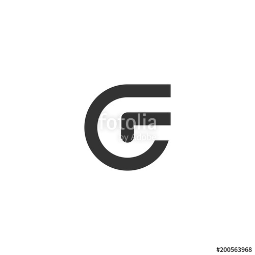 500x500 Fg Or Gf Letters Logo Icon Stock Image And Royalty Free Vector