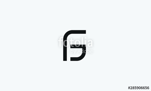 500x300 Fg Gf Or F G Abstract Logo Vector Template Stock Image
