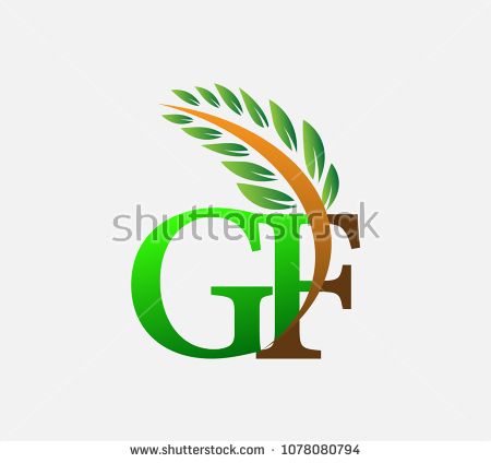 450x424 Initial Letter Logo Gf, Agriculture Wheat Logo Template Vector