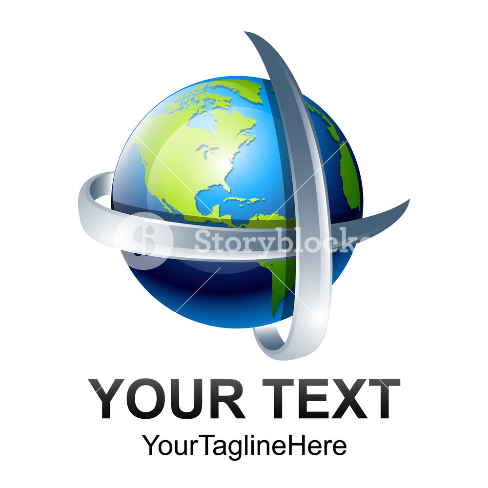 1000x1000 Abstract World Globe Vector Illustration Tech Globe Logo