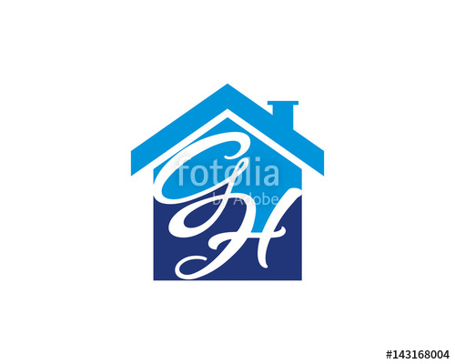 500x400 Gh Letter And House Logo Stock Image And Royalty Free Vector