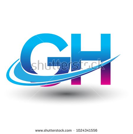 450x456 Initial Letter Gh Logotype Company Name Colored Blue And Magenta