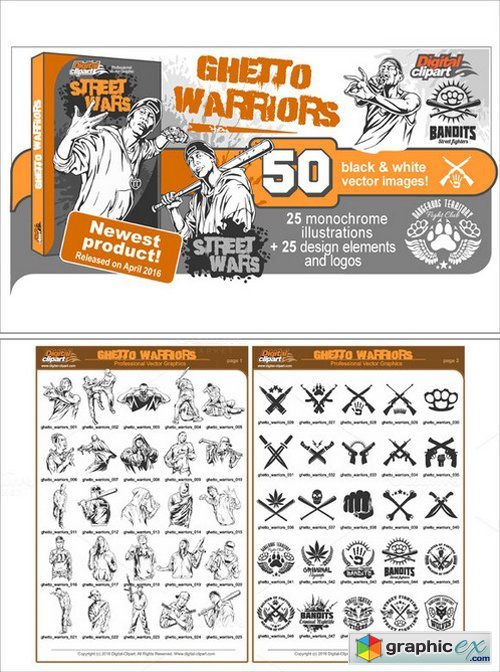 500x672 Ghetto Warriors Vector Clipart Free Download Vector Stock Image