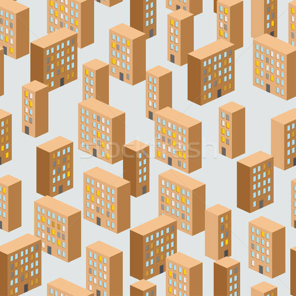 600x600 Building Seamless Pattern Vector Background Of The City Ghetto