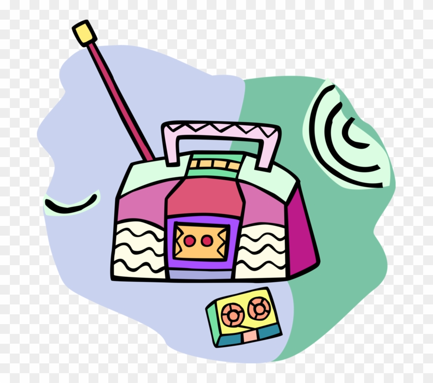 880x780 Vector Illustration Of Ghetto Blaster Stereo Sound Clipart