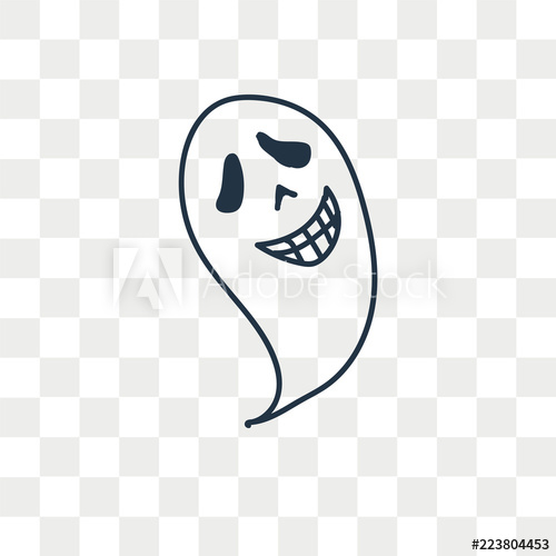 500x500 Ghost Vector Icon Isolated On Transparent Background, Ghost Logo