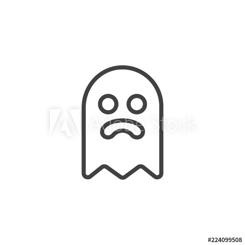Halloween Ghost Outline Icon Linear Style Sign For Mobile Concept 500x500 Halloween Ghost Outline Icon Linear Style Sign For Mobile Concept
