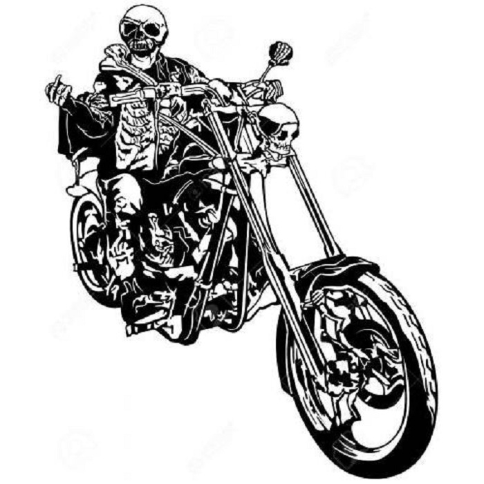 700x700 Ghost Rider Skull Motorcycle Graphic Design Vector