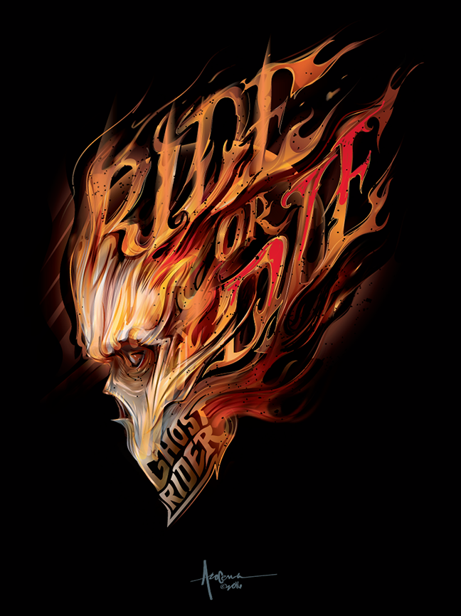 648x866 Ghost Rider Ride Or Die Vector Tribute