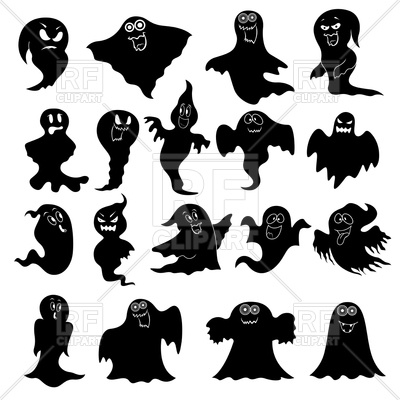 Collection Of Eighteen Amusing Flying Black Ghosts Vector Image 400x400 Collection Of Eighteen Amusing Flying Black Ghosts Vector Image