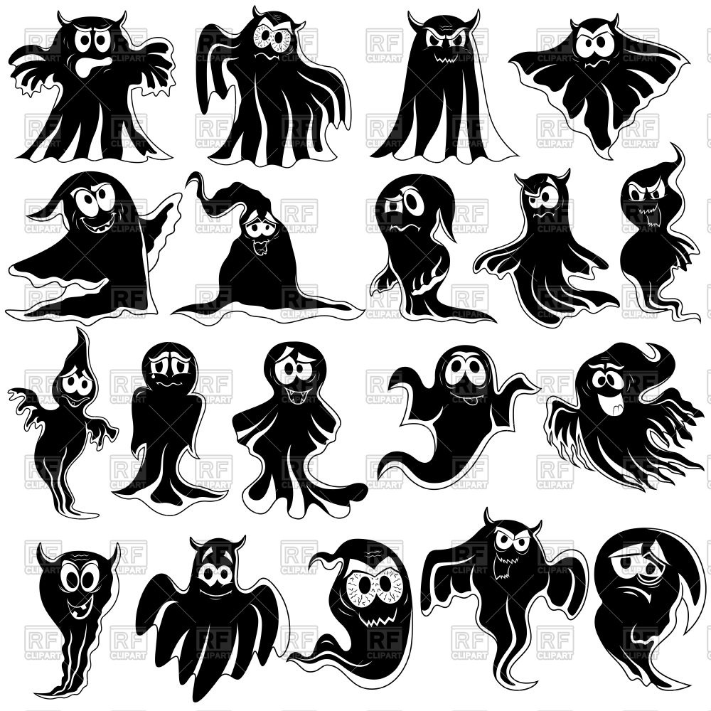 Set Of Flying Black Halloween Phantom 1000x1000 Set Of Flying Black Halloween Phantom