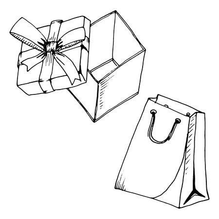 450x450 Packaging Paper Bag Vector Illustration Of A Gift Box, Package