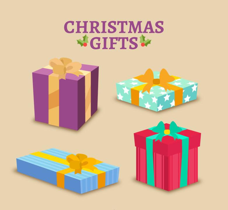 782x719 Color Christmas Gift Bag Vector Free Vector Graphic Download