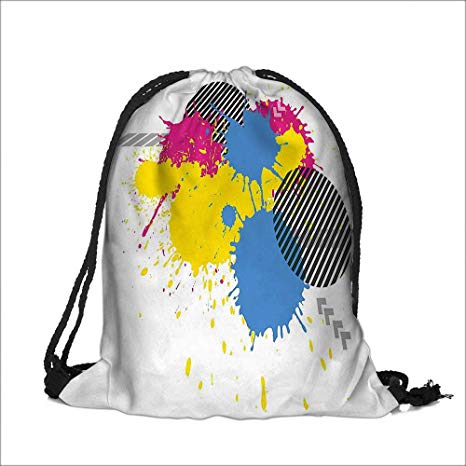 466x466 Printing Drawstring Gift Bag Vector Splatter Ink