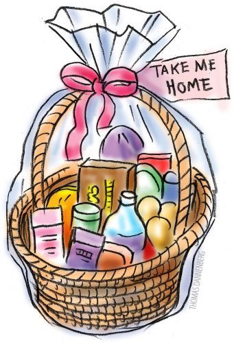 341x500 Gift Basket Clipart