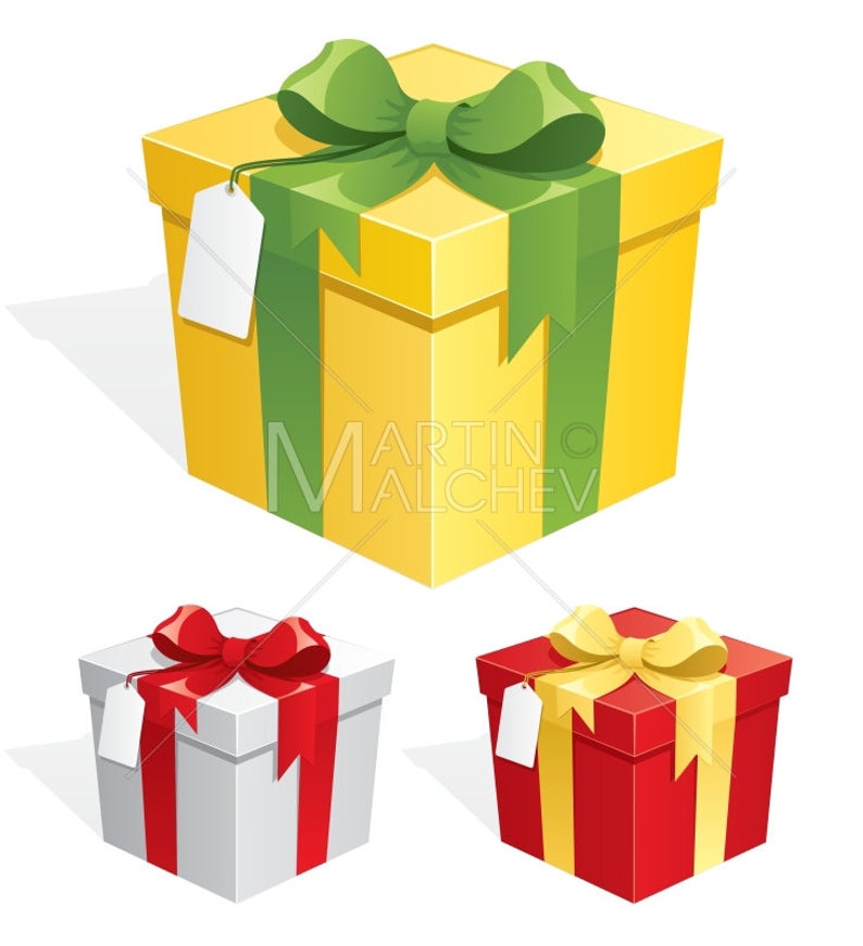 794x870 Gift Box Vector Cartoon Illustration Present Christmas Etsy