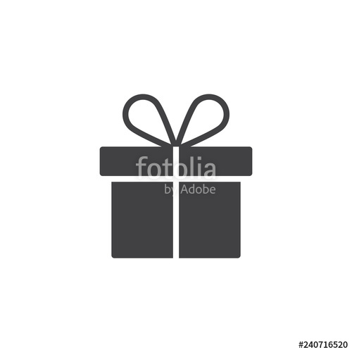 500x500 Gift Box Vector Icon Filled Flat Sign For Mobile Concept And Web