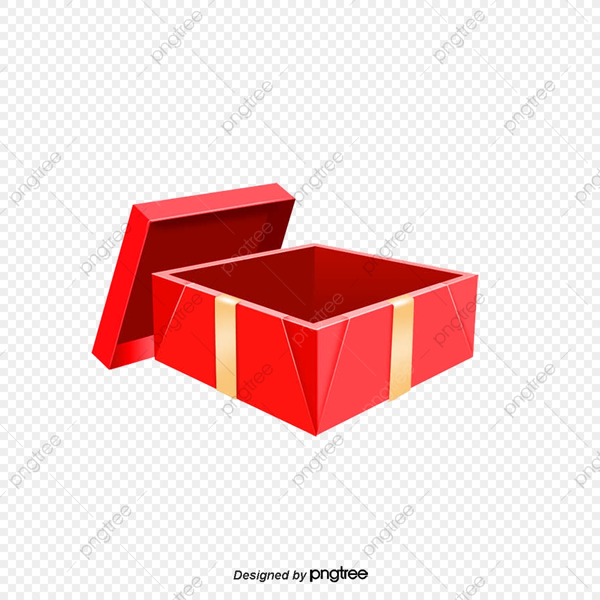 1200x1200 Red Gift Box Vector, Gift Clipart, Open, Empty Png And Vector