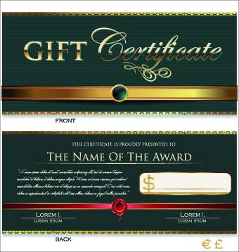 340x358 Creative Gift Certificate Template Vector Free Vector